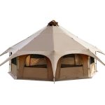 Tipi Camping Tent Katoenen Tent Piramide Yurt Tent Meerpersoons Familie Glamping Tent Dubbele Laag Grote Waterdichte Tipi Tenten voor 8 10 Persoon : ...