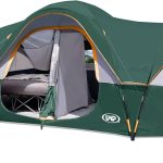 UNP Familietent 10 Personen, Kampeertent met 2 Ruimtes & Scheidingswand | 549 × 274 × 198 cm, ruime slaapplaats voor 10 slaapzakken of 3 queen size ...
