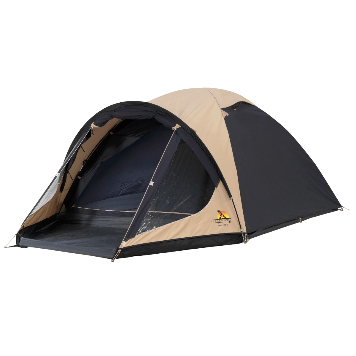 3-persoons-koepeltent-047xbh-1.jpg Safarica Kenia 230 TC / 3 Persoons Tent Donkergrijs kopen? - Afbeelding 1