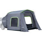 VEVOR Achterkleptent, autotent voor 5 9 personen, 323 x 244 x 220 cm, waterdicht (PU3000 mm) kampeertent met geventileerde deuren en muggennetten, ...