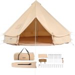VEVOR Canvas Bell Tent, 4 Seizoenen 5 m, Yurt tent, Canvastent voor Kamperen met Kachelkrik, Ademende Tent, Geschikt voor 8 Personen, Familiecamping Outdoor Jachtfeest : Amazon.nl: Auto & motor