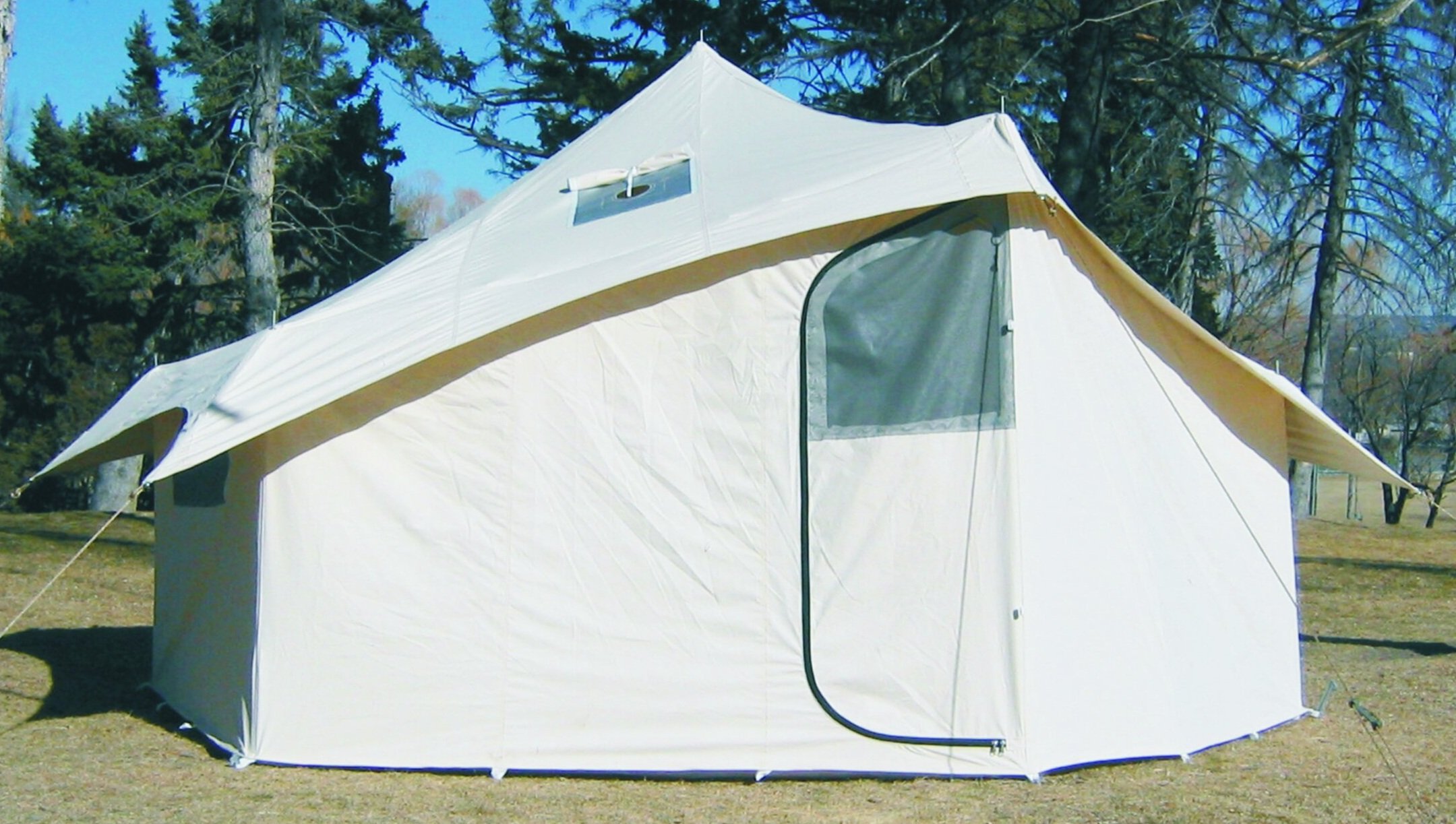 canvastent-570gwk-1.jpg The Glacier Canvas Tent | Large Hexagon Hunting Tent — Reliable Tent and Tipi - Afbeelding 1