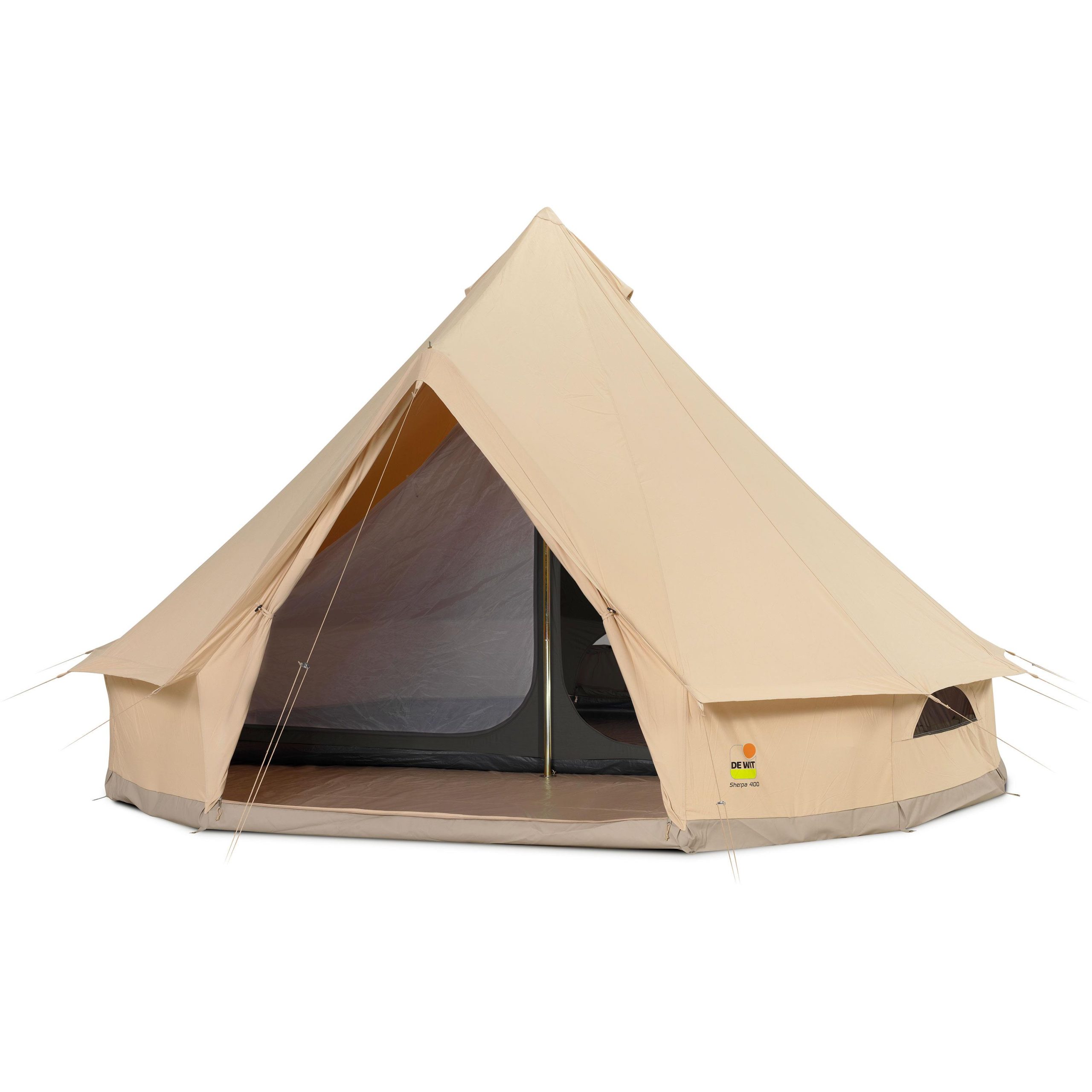 de-wit-tenten-438jxo-1.jpg De Wit Sherpa 400 groepstent inclusief binnentent beige - Afbeelding 1