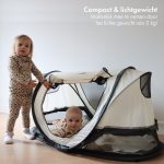 Deryan Shane Luxe 2026 Campingbedje Baby tent Anti UV 50+ Peuterbed Cream