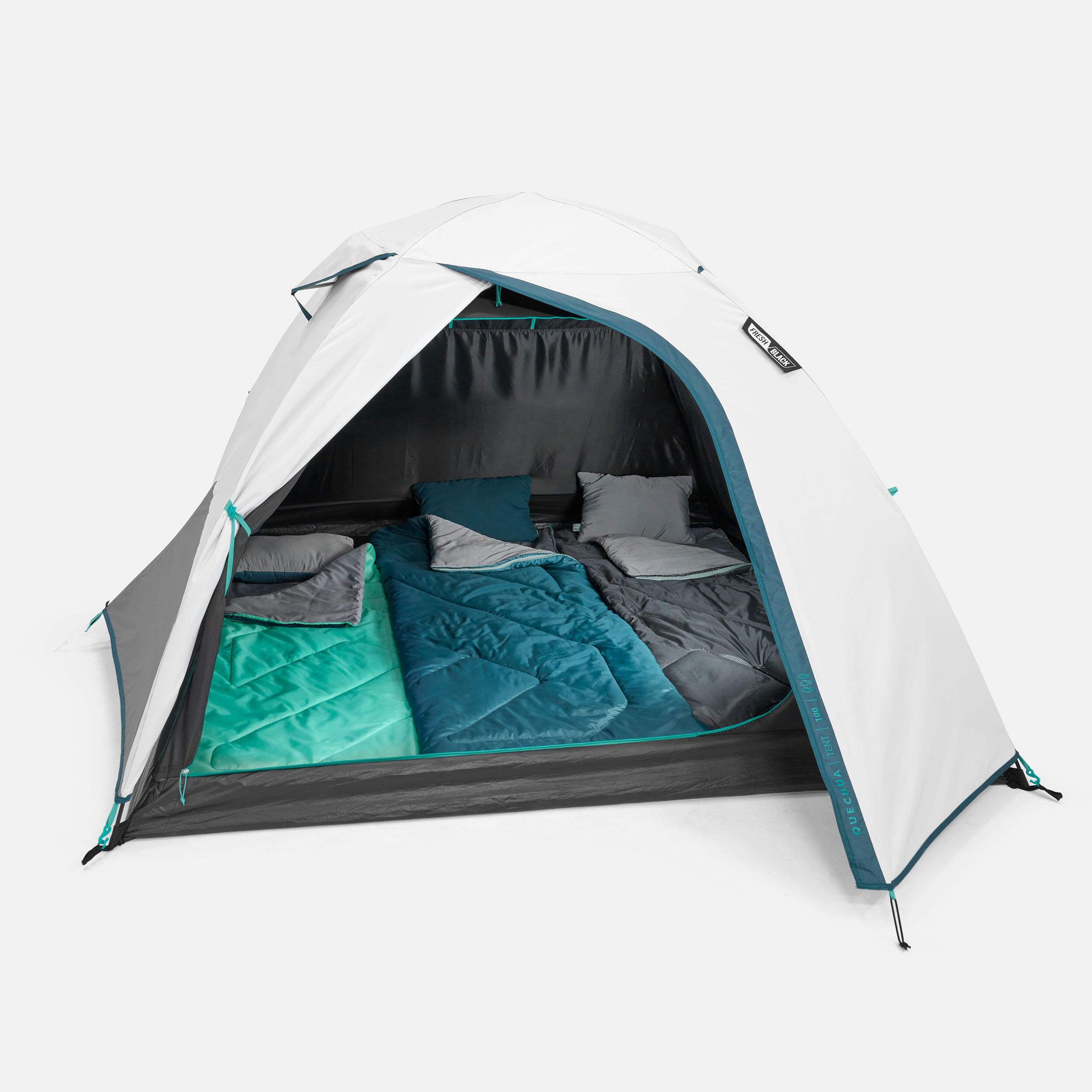 fresh-n-black-tent-139chd-1.jpg Kampeertent MH100 Fresh & Black voor 3 personen | Decathlon - Afbeelding 1