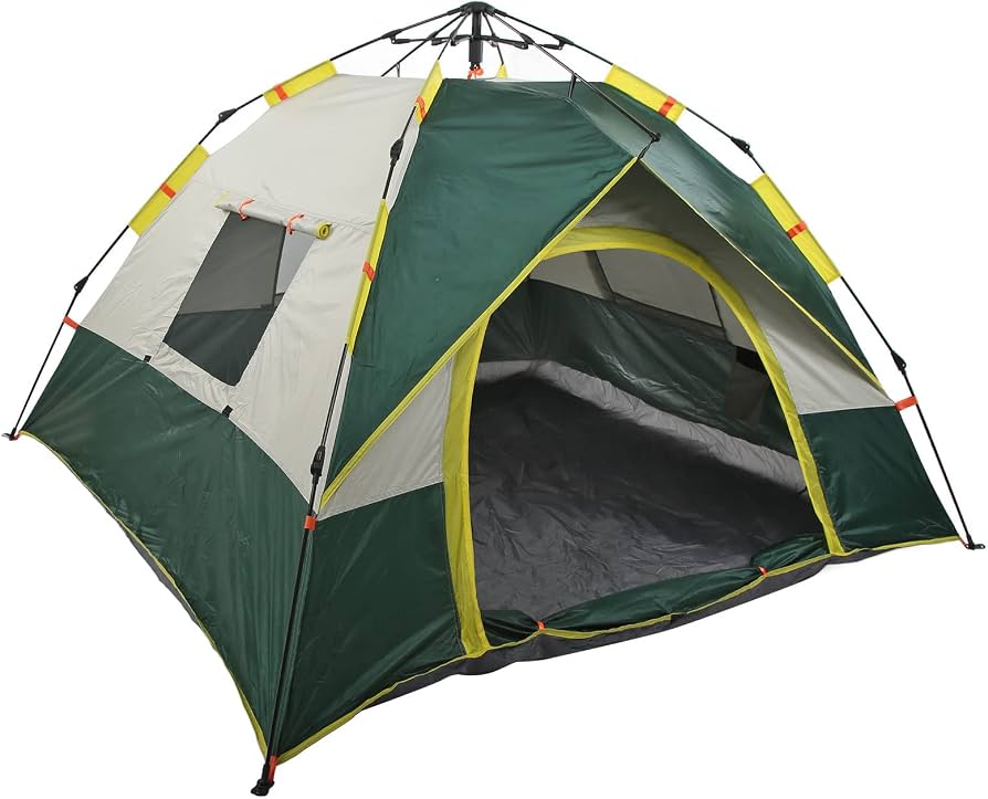 hoge-tent-057hvb-1.jpg Camping Tent, hoge Tent Grote Ruimte Gemakkelijk te gebruiken 3 Winddicht voor Kamperen : Amazon.nl: Sport & outdoor - Afbeelding 1