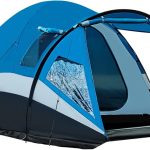 Portal Tent voor 4 personen, hoogte 180 cm, hoge koepeltent XXL met | Zijdeur en venster, 3 4 seizoenen, 3000 mm, waterdicht, voor camping, outdoor, ...