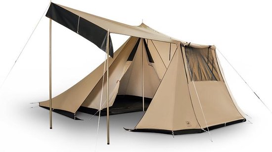 katoenen-tent-2-persoons-177tbt-1.jpg ESVO Lichtgewicht katoenen kampeertent Acoma | bol - Afbeelding 1