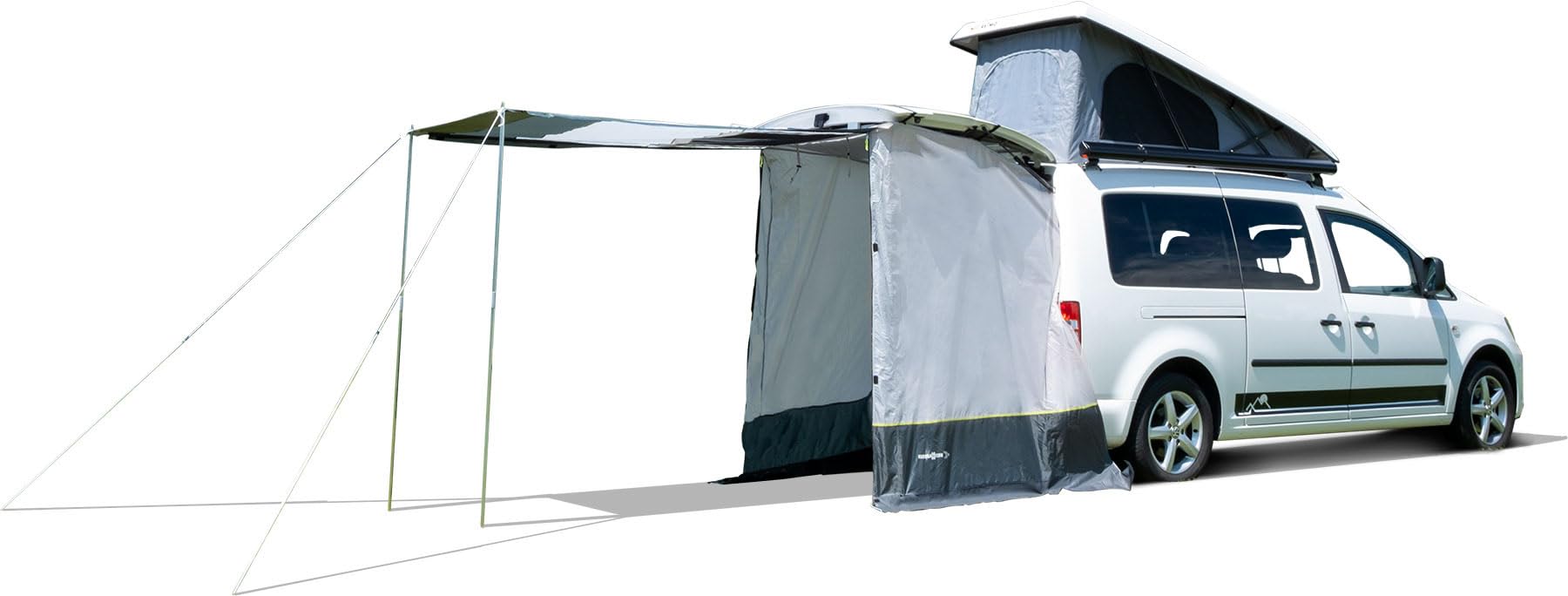 kleptent-448cpq-1.jpg BRUNNER Achtertent voor VW Caddy, kleptent, camper, aanbouwhoogte 170 200 cm, waterkolom 3000 mm : Amazon.nl: Auto & motor - Afbeelding 1