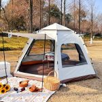 5/6/7 Persoon Pop Up Tent, Outdoor Shelter Camping Tenten voor Beach Picknick Party, Familietent Snel op te zetten, Draagbare Tent met draagtas, voor 3 seizoenen (Maat : Set 1) : Amazon.nl: Sport & outdoor