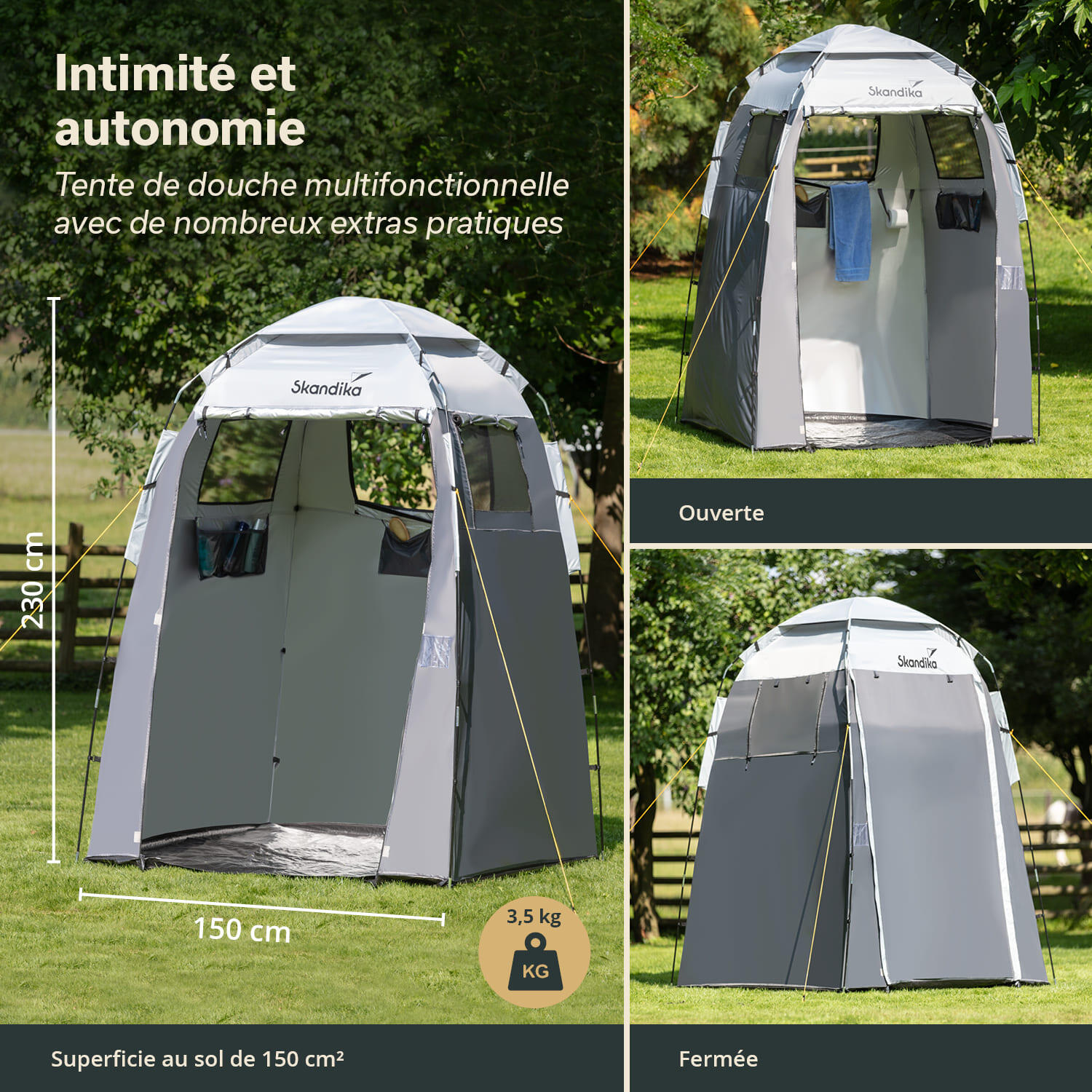 omkleedtent-930eez-1.jpg Camping Douche Tent Omkleedtent 150x150x230 cm - Afbeelding 1