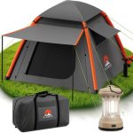 ELONEO Opblaasbare Camping Tent voor 2–4 Personen met Luifel, 250x250x190cm | bol