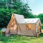Opblaasbare tenten voor kamperen, opblaastent voor 8 10 personen met handpomp, eenvoudig op te zetten opblaasbaar tenthuis, waterdichte Oxford Air Glamping tent met kachelaansluiting : Amazon.nl: Sport & outdoor