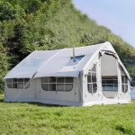 Campingtent, opblaasbare koepel met pomp en draagtas, opblaastenten voor 6 8 personen, groot familie luchttentenhuis, 4 seizoenen eenvoudige set up ...