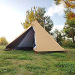 Piramidetent met schoorsteengat Buiten Ultralichte waterdichte Indiase hete tent 1 2 personen : Amazon.nl: Sport & outdoor