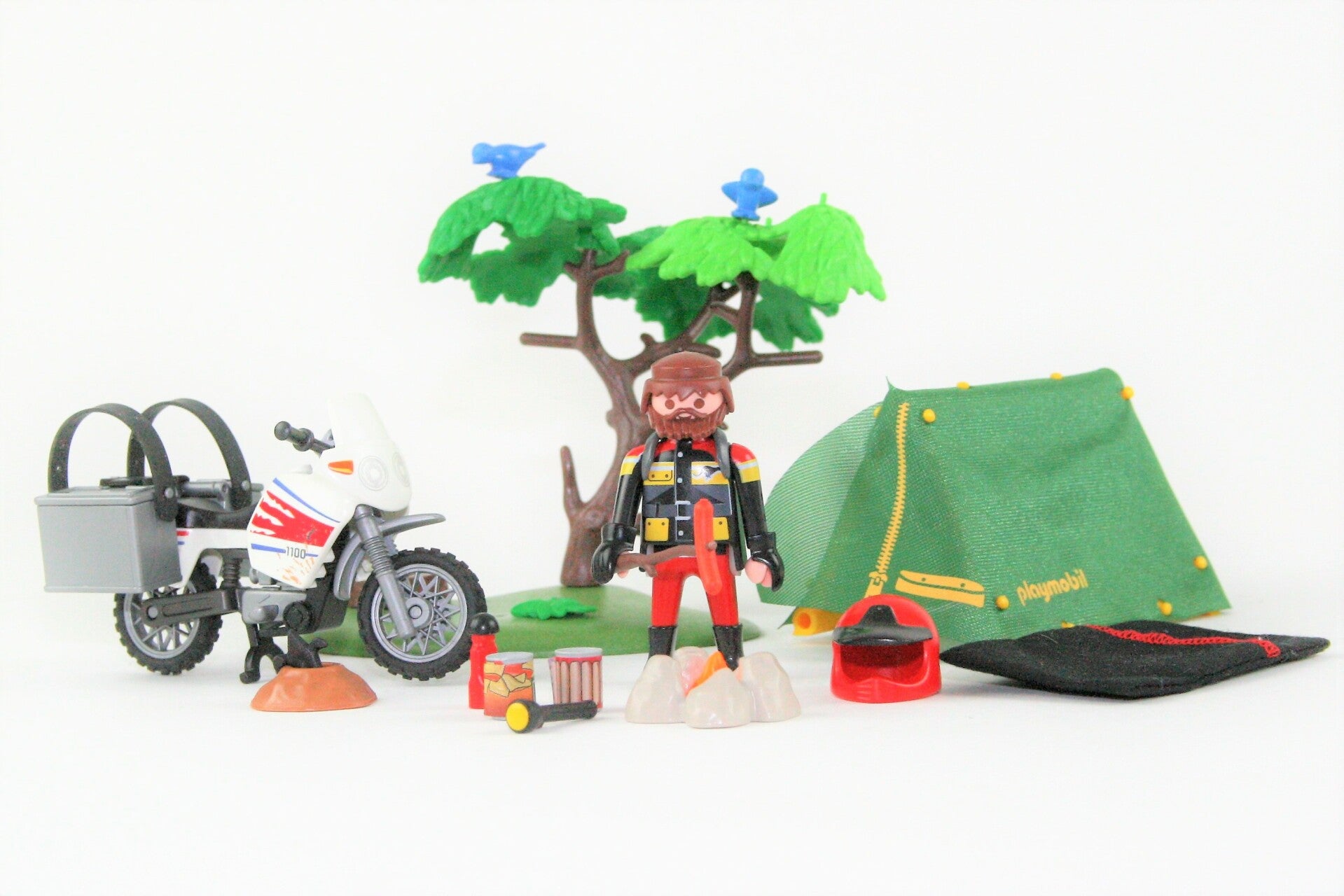 playmobil-tent-944mmc-1.jpg Playmobil Motorrijder met tent 5438 | Re Playmo - Afbeelding 1