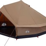 Familietent, polykatoen, 10 personen, bruin | Ruim, mesh ventilatie, 13 touwen, 25 haringen, inclusief draagtas : Amazon.nl: Sport & outdoor