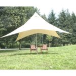 FLORACORD Camping en vrijetijd schaduwdoek piramide zand 400x400 cm