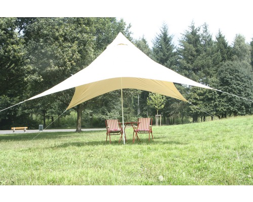 schaduwdoek-tent-938tos-1.jpg FLORACORD Camping en vrijetijd schaduwdoek piramide zand 400x400 cm - Afbeelding 1