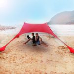 Strandtent, zonwering met zandanker, draagbaar zonnedak, schaduwtent, strandschelptent, zonnescherm, UV schut voor strand, picknick, vissen, camping, open lucht : Amazon.nl: Sport & outdoor