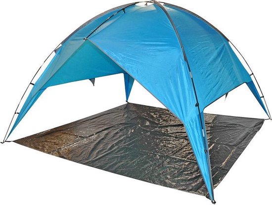 schaduwtent-strand-322yln-1.jpg Schaduwtent met Grondzeil (blauw) | bol - Afbeelding 1