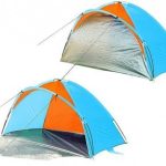 Beachshelter/strandtent blauw afsluitbaar Strandtentje Windscherm Schaduw tent... | bol
