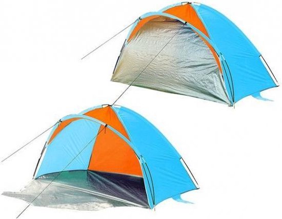 schaduwtent-strand-528aqg-1.jpg Beachshelter/strandtent blauw afsluitbaar Strandtentje Windscherm Schaduw tent... | bol - Afbeelding 1