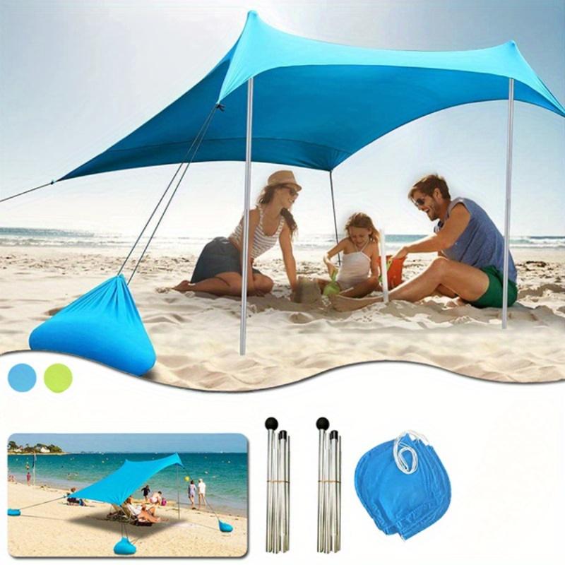 schaduwtent-strand-622rmz-1.jpg 1Pc Beach Shade Tent Portable Canopy Sun Shelter with Sandbag Anchors Buy cheaply on Joom - Afbeelding 1