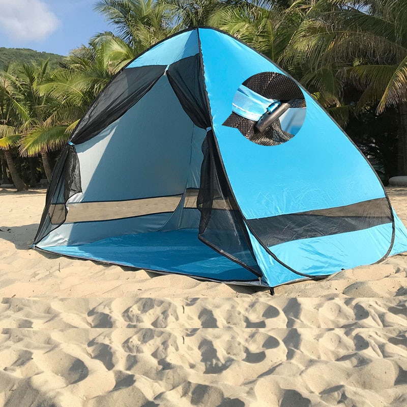 schaduwtent-strand-800pez-1.jpg Anti Muggen Strand Schaduw Tent Met Gaas Uv Besche... – Grandado - Afbeelding 1
