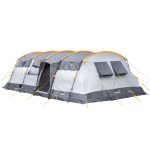 Skandika Hurricane Tunneltent voor 12 personen, campingtent met/zonder ingenaaide tentbodem, met/zonder sleepertechnologie, 2 slaapcabines, 5000 mm ...