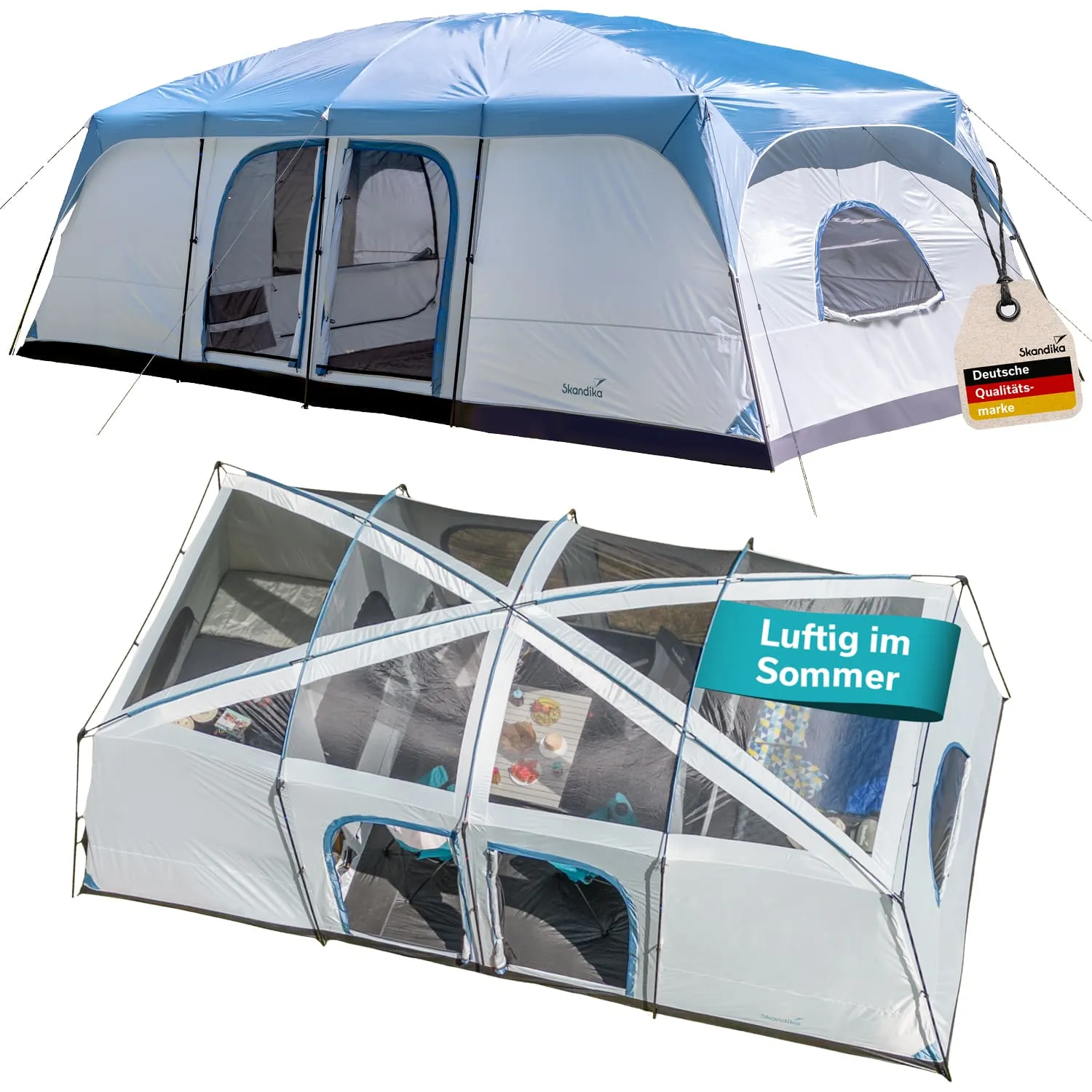 skandika-tent-284cdx.webp Skandika Kuppelzelt Tonsberg 10 Protect | grau - Afbeelding 1