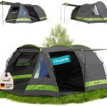 Skandika Kambo tunneltent voor 6 personen XL familietent voor kamperen, 2 m... | bol
