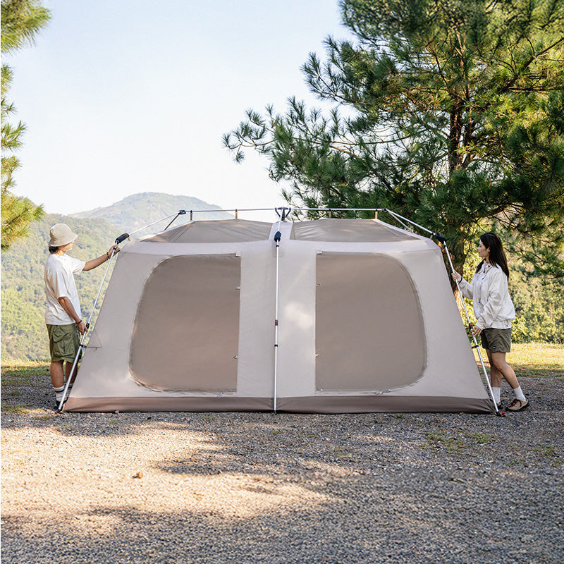 snel-opzetbare-tent-366kdt-1.jpg Village™ 13 PRO direct opzetbare hutvormige tent voor 6 personen | Naturehike - Afbeelding 1