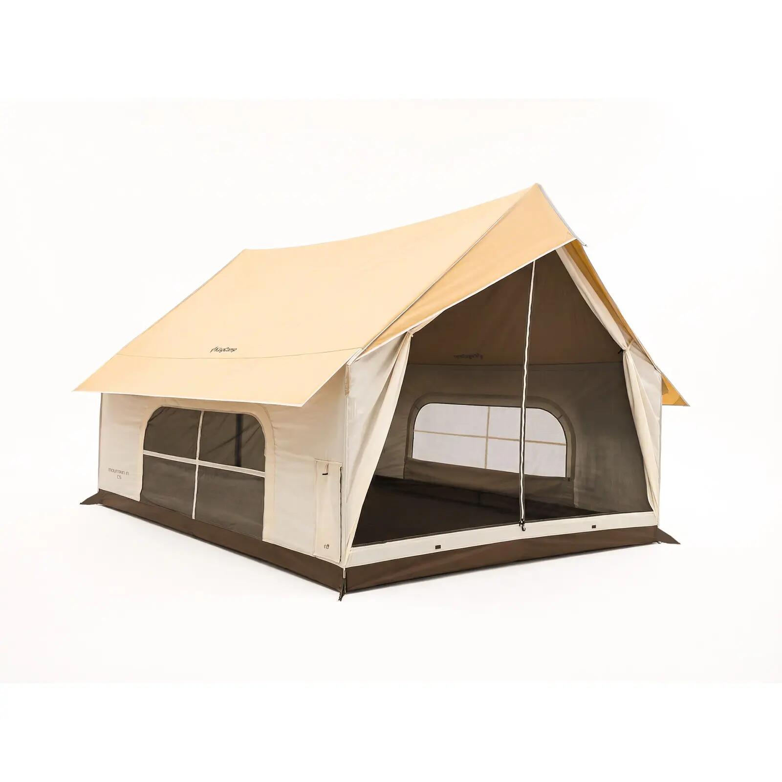 tent-katoen-708ozu-1.jpg Pinehouse III familietent 5 persoons kampeertent katoen - Afbeelding 1