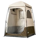 VEVOR 1 kamer douchetent, waterdichte toilettent (145x145x215 cm), omkleedtent incl. haringen, touwen, draagtas en dwarsbalk, gemaakt van 210D ...