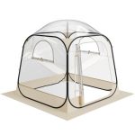 VEVOR Transparante Tent, 183x183x195 cm, Pop up Tent voor 5 6 Personen, Sporttent met Grondmat & Dakzeil, Bubble Tent voor Buiten, Campingtent voor ...