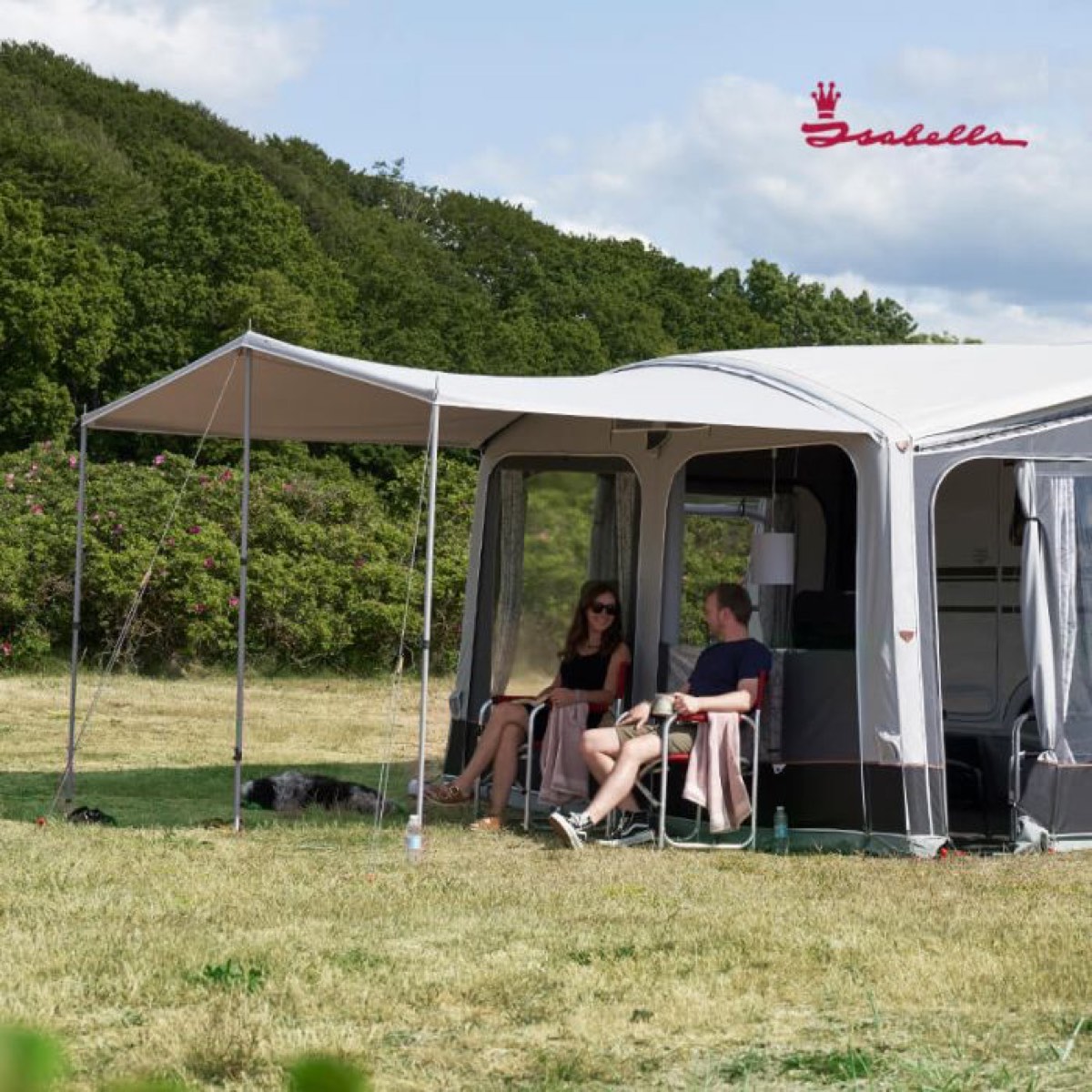 ventura-voortent-349dcl-1.jpg Ventura Voorzonluifel Dove 350 | Kampeerhal Roden - Afbeelding 1