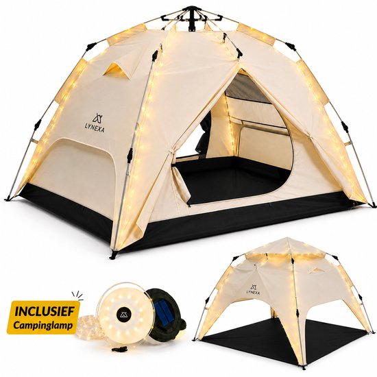 waterdichte-tent-636mgf-1.jpg LYNEXA® Tent Pop up Tent voor 2 tot 3 persoons Waterdichte Kampeertent ... | bol - Afbeelding 1