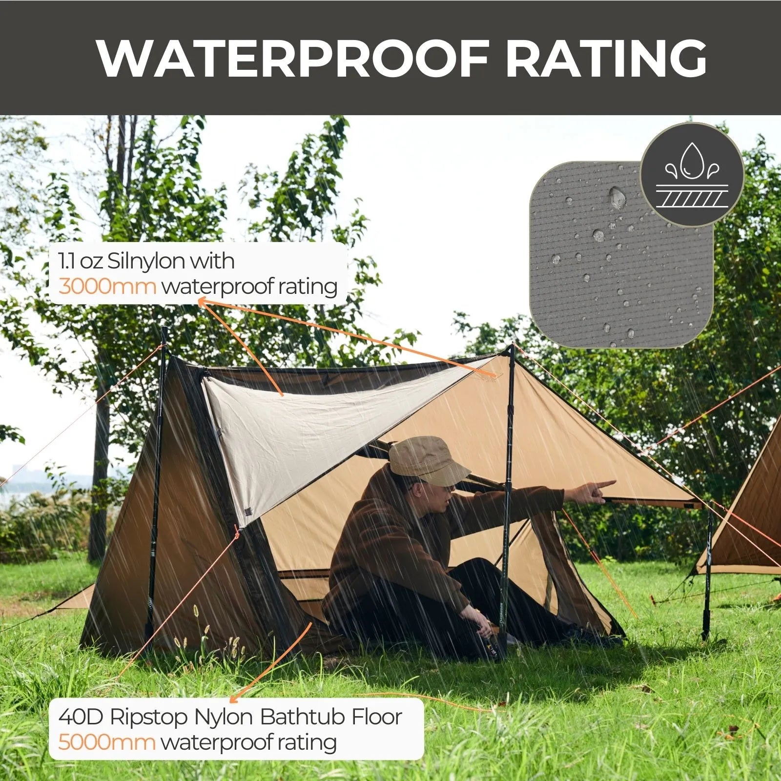 waterdichte-tent-787ggq-1.jpg Ultralichte Bivy tent – tent voor 1 persoon, waterdichte backpackingtent | Onewind® Outdoors - Afbeelding 1