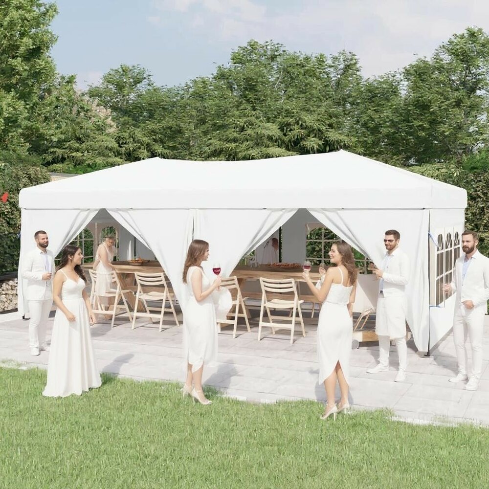 witte-tent-223rul-1.jpg Partytent Festival inklapbaar met zijwanden 3x6 m wit - Afbeelding 1